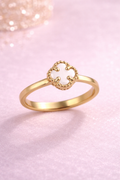 Lucky Charm White Clover Ring